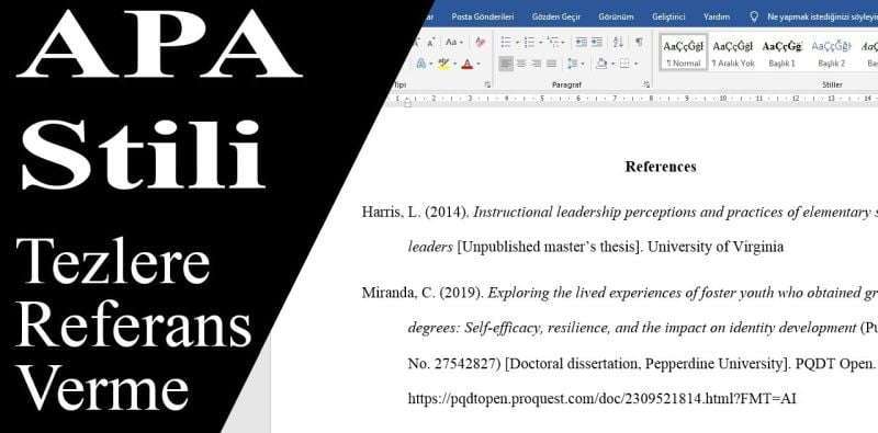 Tez kaynakça oluşturma