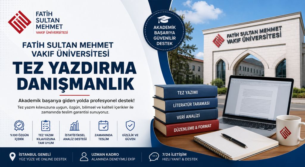 Fatih Sultan Mehmet Vakıf Üniversitesi Tez Yazdırma Danışmanlık